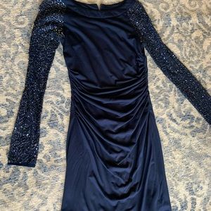 Navy blue Beaded detail on sleeves! Wore once !